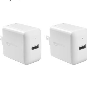 Amazon Basics USB Wall Charger - White